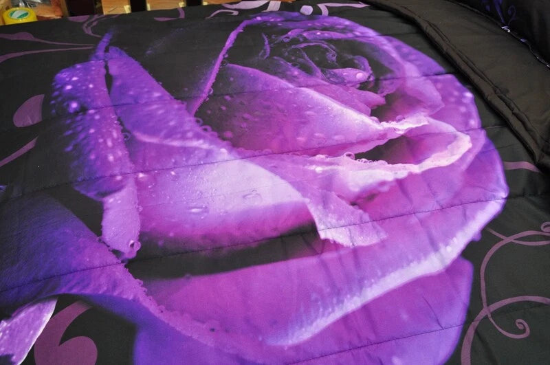 Rose Golden Hour Comforter Set - Aesthetic 3-Piece Bedroom Mood