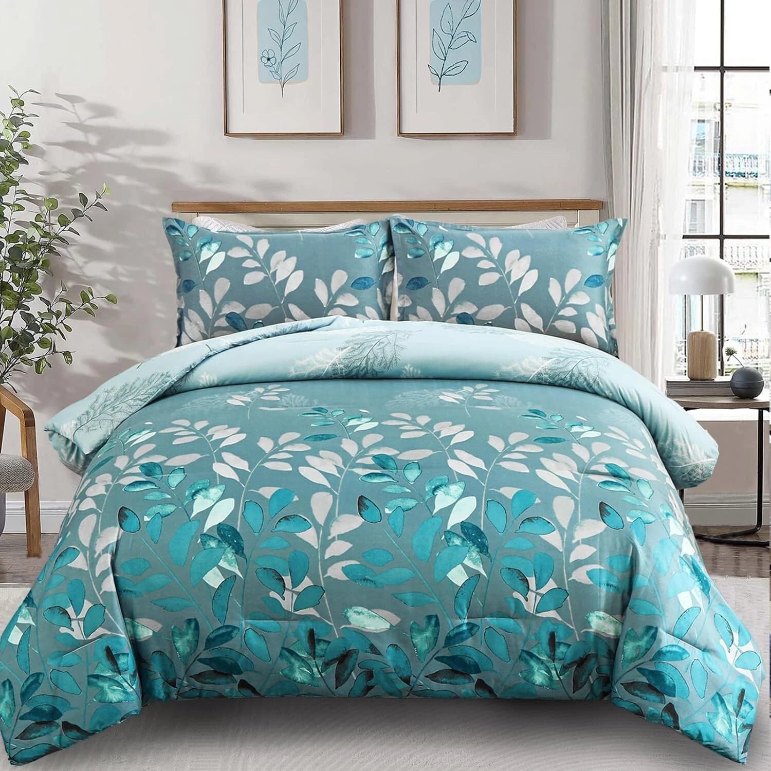 GlowUp Bedroom Teal Comforter - 3-Piece Insta-Aesthetic Set