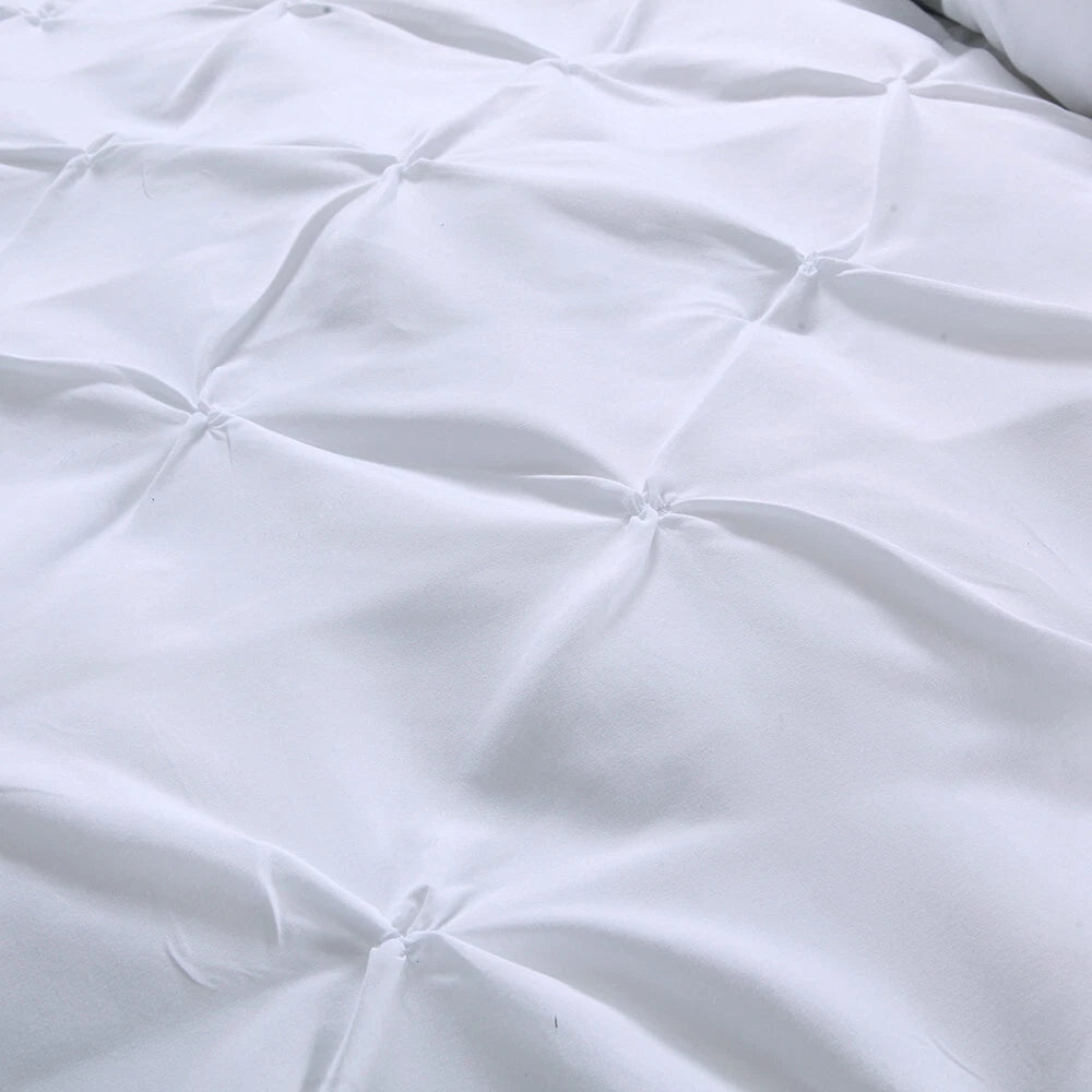 Minimal Mood white Comforter Collection - Modern 3-Piece Set