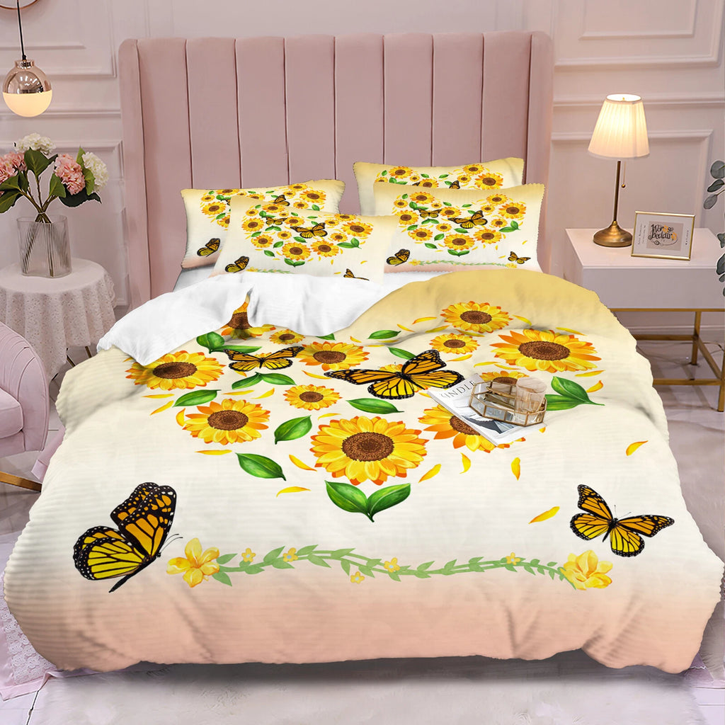 Airy Loft butterfly floral 3-Piece Comforter Bundle - Relaxed