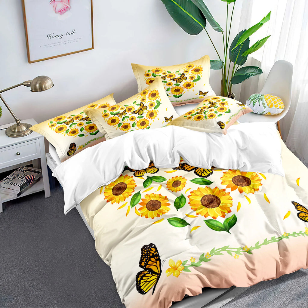 Airy Loft butterfly floral 3-Piece Comforter Bundle - Relaxed