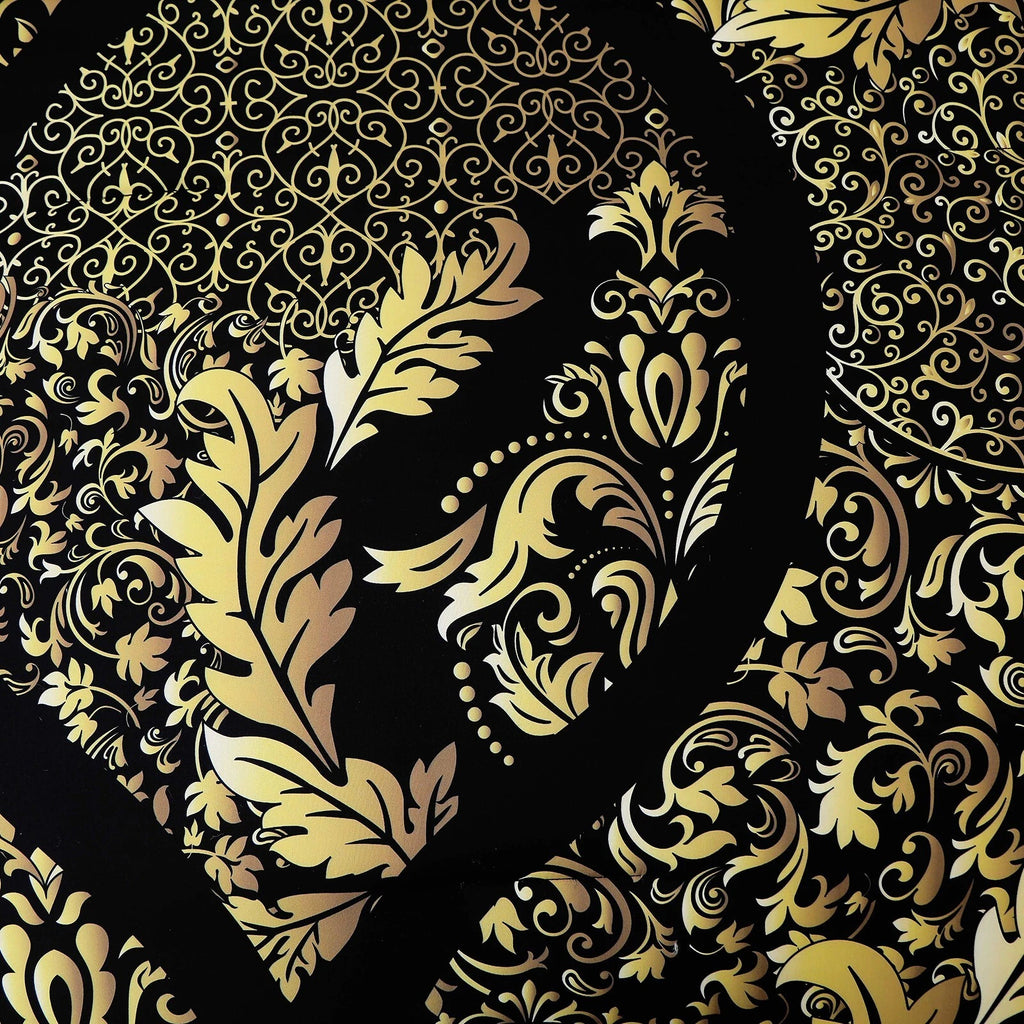 Regal Elegance Black and Gold 3 Pc Comforter & Pillow Cover Set