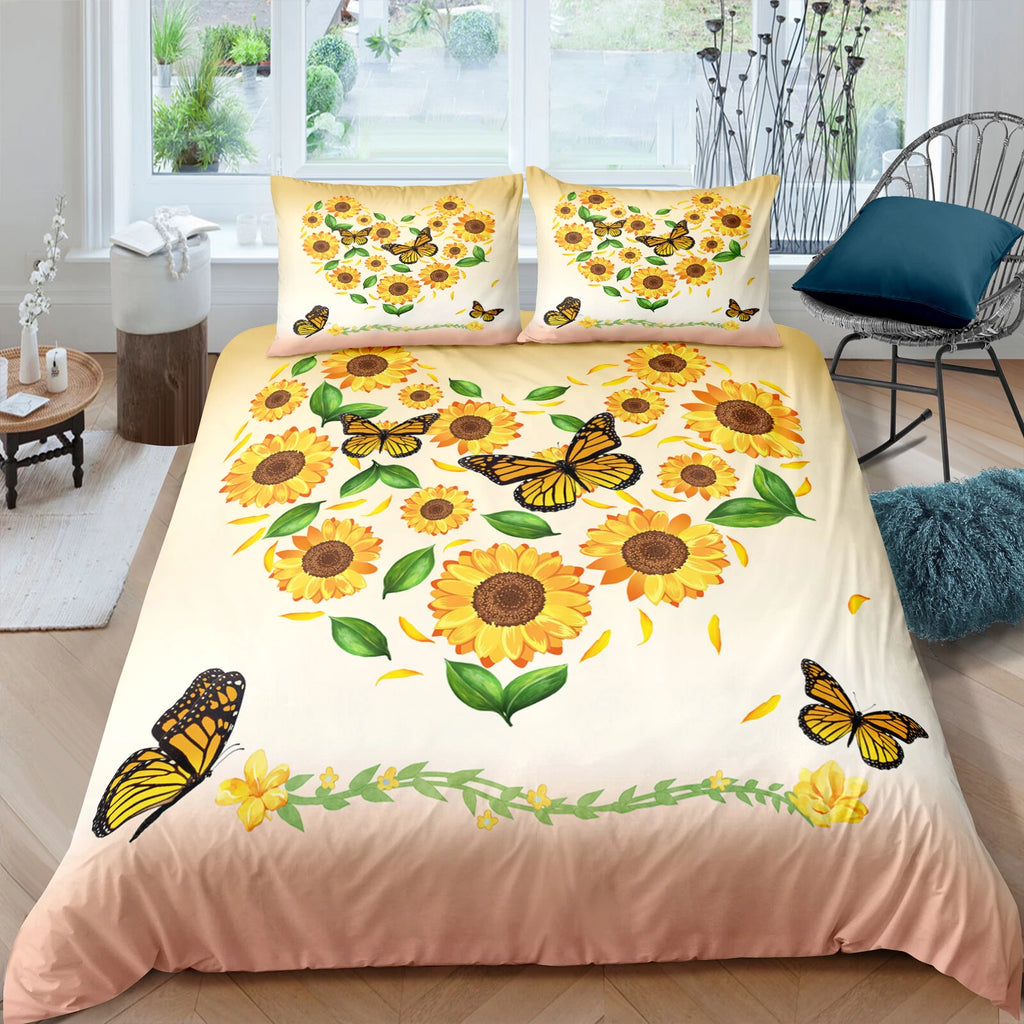 Airy Loft butterfly floral 3-Piece Comforter Bundle - Relaxed