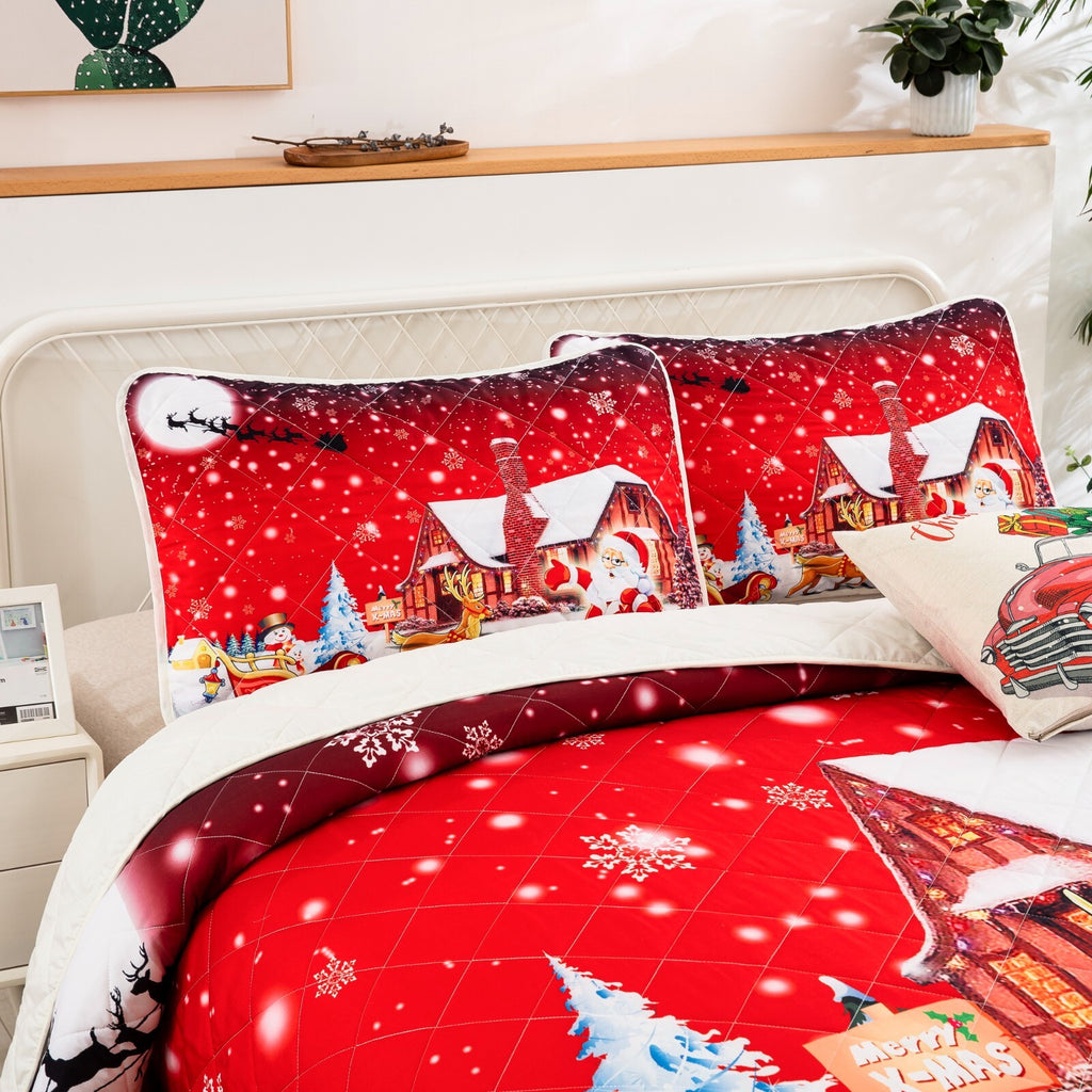 Holiday Cheer Christmas Bedspread Set