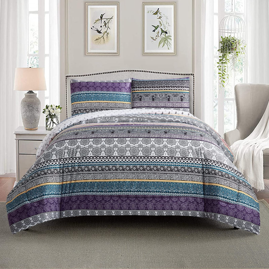 Whimsical Winter Frosty Elegant 3 Pc Comforter & Pillow Cover Set